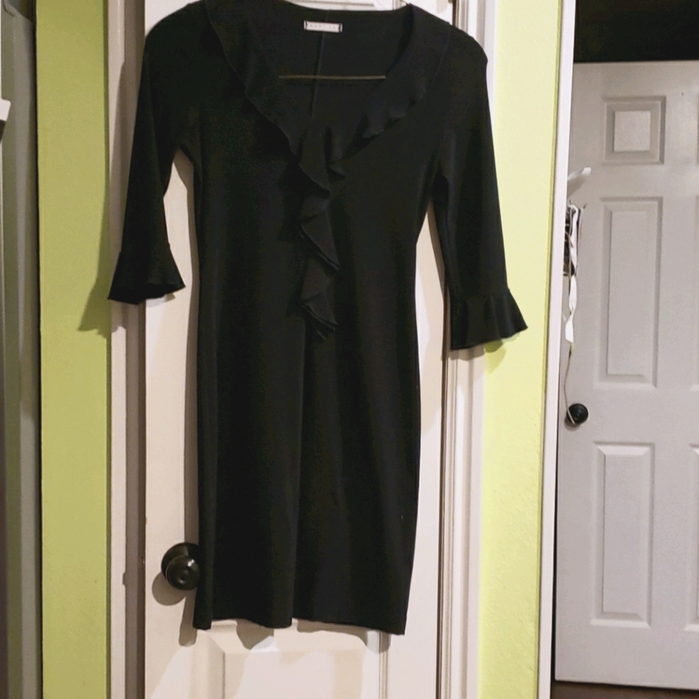 Modest black Midi Dress